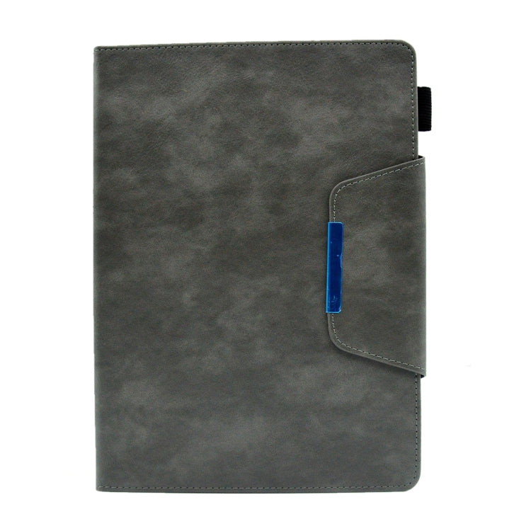 For iPad Pro 11 2024 Suede Cross Texture Magnetic Clasp Leather Smart Tablet Case(Grey) - iPad Pro 11 2024 Cases by PMC TechLife | Online Shopping South Africa | PMC TechLife | Buy Now Pay Later Mobicred
