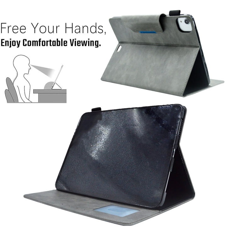 For iPad Pro 11 2024 Suede Cross Texture Magnetic Clasp Leather Smart Tablet Case(Grey) - iPad Pro 11 2024 Cases by PMC TechLife | Online Shopping South Africa | PMC TechLife | Buy Now Pay Later Mobicred