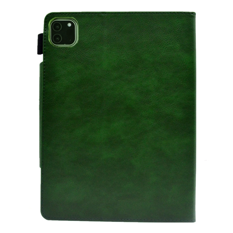 For iPad Pro 11 2024 Suede Cross Texture Magnetic Clasp Leather Smart Tablet Case(Green) - iPad Pro 11 2024 Cases by PMC TechLife | Online Shopping South Africa | PMC TechLife | Buy Now Pay Later Mobicred