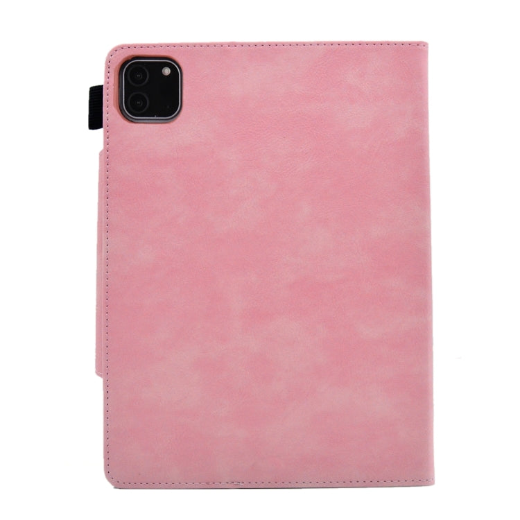 For iPad Pro 11 2024 Suede Cross Texture Magnetic Clasp Leather Smart Tablet Case(Pink) - iPad Pro 11 2024 Cases by PMC TechLife | Online Shopping South Africa | PMC TechLife | Buy Now Pay Later Mobicred