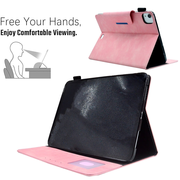 For iPad Pro 11 2024 Suede Cross Texture Magnetic Clasp Leather Smart Tablet Case(Pink) - iPad Pro 11 2024 Cases by PMC TechLife | Online Shopping South Africa | PMC TechLife | Buy Now Pay Later Mobicred