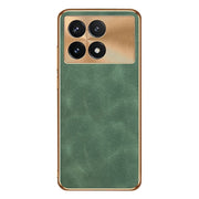 For Xiaomi Redmi K70 Electroplating Lambskin Leather Phone Case(Green)