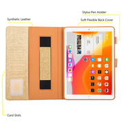 For iPad Pro 11 2024 Business Style Horizontal Flip Leather Smart Tablet Case with Holder(Gold)