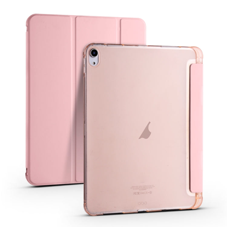 For iPad Air 11 2025 / 2024 3-fold TPU Leather Smart Tablet Case with Pen Slot(Pink) - free shipping - PMC TechLife - Order now!