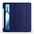 For iPad Air 11 2024 3-fold TPU Leather Smart Tablet Case with Pen Slot(Dark Blue) - iPad Air 11 2024 Cases by PMC TechLife | Online Shopping South Africa | PMC TechLife | Buy Now Pay Later Mobicred