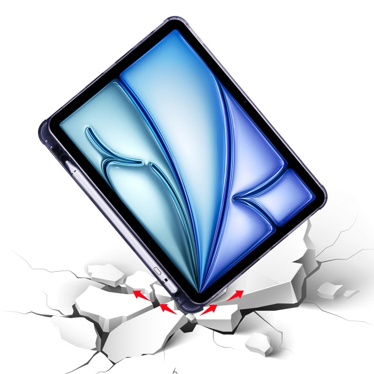 For iPad Air 11 2024 3-fold TPU Leather Smart Tablet Case with Pen Slot(Lavender Purple) - iPad Air 11 2024 Cases by PMC TechLife | Online Shopping South Africa | PMC TechLife | Buy Now Pay Later Mobicred