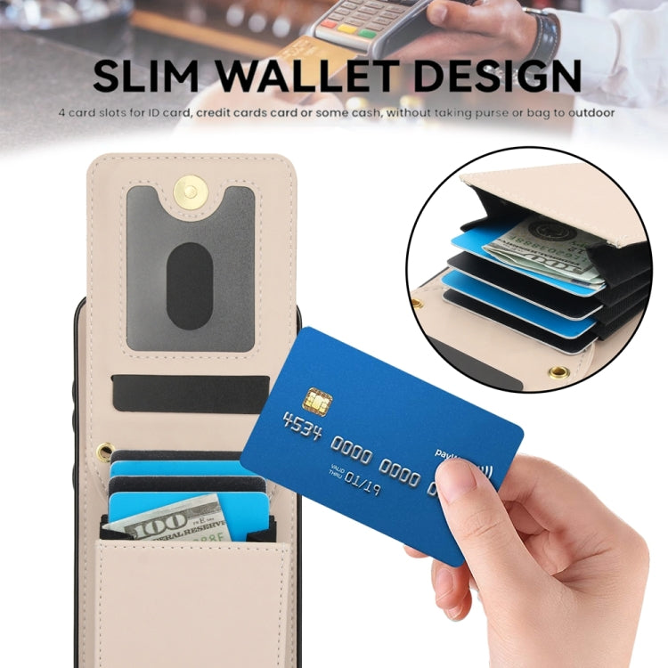 For Samsung Galaxy S24+ 5G YM015 Crossbody Rhombic Card Bag RFID Phone Case(White)