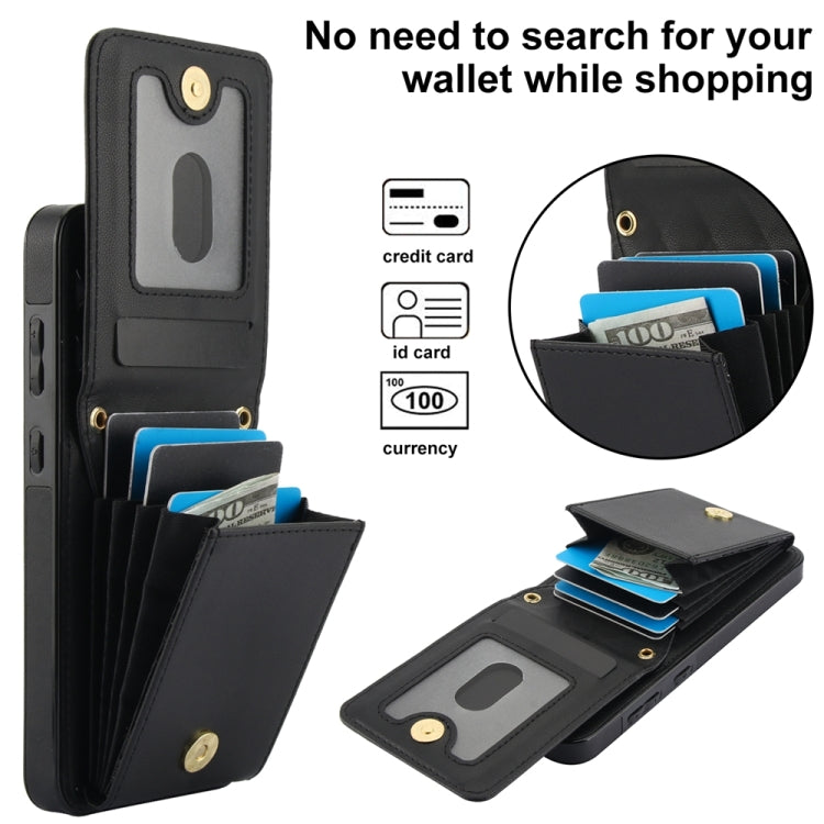 For Samsung Galaxy S24+ 5G YM015 Crossbody Rhombic Card Bag RFID Phone Case(Black)