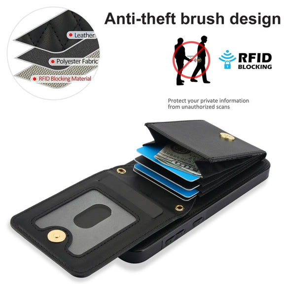 For Samsung Galaxy S24+ 5G YM015 Crossbody Rhombic Card Bag RFID Phone Case(Black)