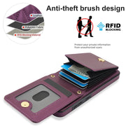 For Samsung Galaxy S24+ 5G YM015 Crossbody Rhombic Card Bag RFID Phone Case(Dark Purple)