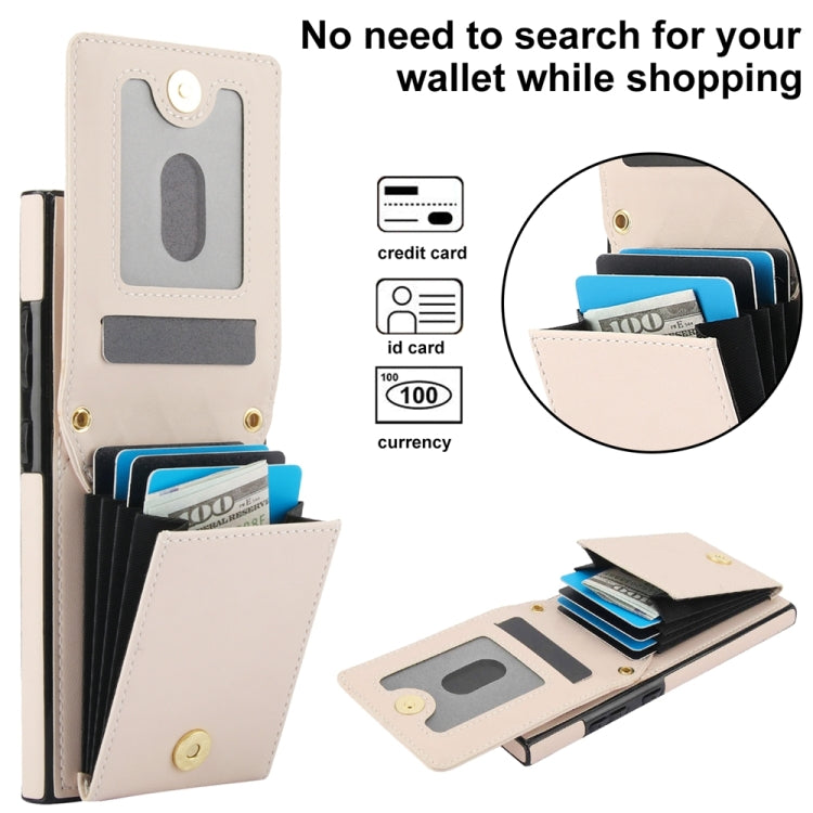 For Samsung Galaxy S24 Ultra 5G YM015 Crossbody Rhombic Card Bag RFID Phone Case(White)
