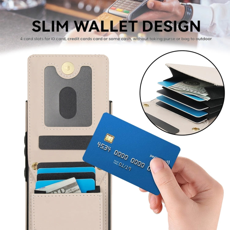 For Samsung Galaxy S24 Ultra 5G YM015 Crossbody Rhombic Card Bag RFID Phone Case(White)