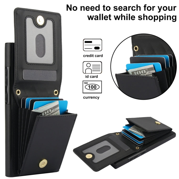 For Samsung Galaxy S24 Ultra 5G YM015 Crossbody Rhombic Card Bag RFID Phone Case(Black)