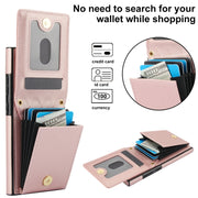 For Samsung Galaxy S24 Ultra 5G YM015 Crossbody Rhombic Card Bag RFID Phone Case(Rose Gold)