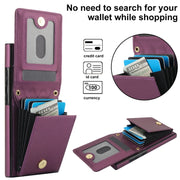 For Samsung Galaxy S24 Ultra 5G YM015 Crossbody Rhombic Card Bag RFID Phone Case(Dark Purple)