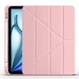 For iPad Air 11 2024 Multi-folding TPU Leather Smart Tablet Case with Pen Slot(Pink) - iPad Air 11 2024 Cases by PMC TechLife | Online Shopping South Africa | PMC TechLife | Buy Now Pay Later Mobicred