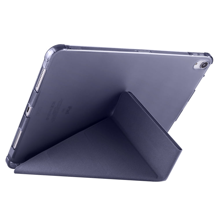 For iPad Air 11 2025 / 2024 Multi-folding TPU Leather Smart Tablet Case with Pen Slot(Lavender Purple) - iPad Air 11 2025 / 2024 Cases by PMC TechLife | Online Shopping South Africa | PMC TechLife | Buy Now Pay Later Mobicred