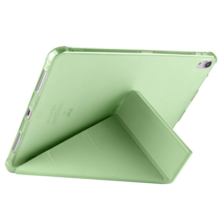 For iPad Pro 11 2024 Multi-folding TPU Leather Smart Tablet Case with Pen Slot(Matcha Green) - iPad Pro 11 2024 Cases by PMC TechLife | Online Shopping South Africa | PMC TechLife | Buy Now Pay Later Mobicred