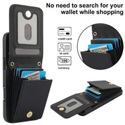 For iPhone 16 Plus YM015 Crossbody Rhombic Card Bag RFID Phone Case(Black)