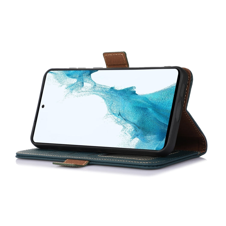 For iPhone 16 Pro Max Side-Magnetic TJ Genuine Leather RFID Phone Case(Green) - free shipping - PMC TechLife - Order now!