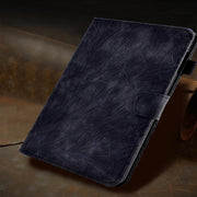For iPad Pro 11 2024 Fortune Tree Embossed Leather Smart Tablet Case(Black)