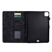 For iPad Pro 11 2024 Fortune Tree Embossed Leather Smart Tablet Case(Black)