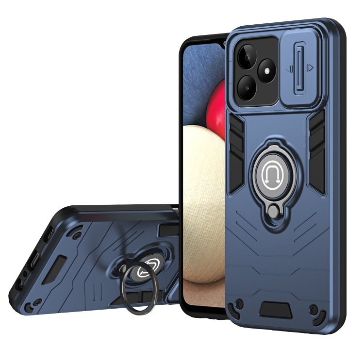 For Realme C53 / C51 / Narzo N53 Camshield Ring Holder Phone Case(Royal Blue) - Realme Cases by PMC TechLife | Online Shopping South Africa | PMC TechLife | Buy Now Pay Later Mobicred