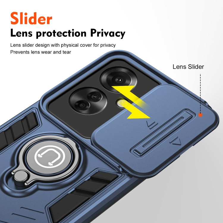 For OPPO Reno11 F / F25 Pro Camshield Ring Holder Phone Case(Royal Blue)