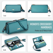 CaseMe ME30 Max Multifunctional Large-Capacity Shoulder Crossbody Phone Bag(Blue Green)