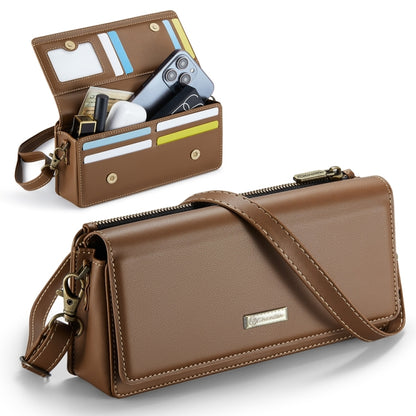 CaseMe ME30 Max Multifunctional Large-Capacity Shoulder Crossbody Phone Bag(Brown) - free shipping - PMC Jewellery - Order now!