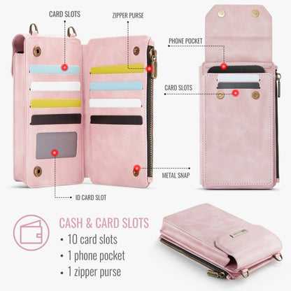 CaseMe Me40 Vertical Multifunctional Shoulder Crossbody Phone Bag(Pink) - free shipping - PMC Jewellery - Order now!
