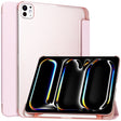 For iPad Pro 11 2024 3-fold Semi-transparent Frosted Smart Leather Tablet Case(Rose Gold) - iPad Pro 11 2024 Cases by PMC TechLife | Online Shopping South Africa | PMC TechLife | Buy Now Pay Later Mobicred