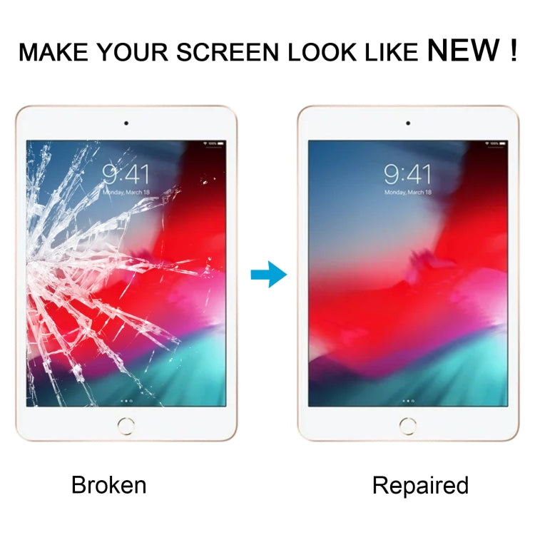 For iPad mini 5 Front Screen Outer Glass Lens with OCA Optically Clear Adhesive(White) - iPad mini 5 (2019) by PMC TechLife | Online Shopping South Africa | PMC TechLife | Buy Now Pay Later Mobicred