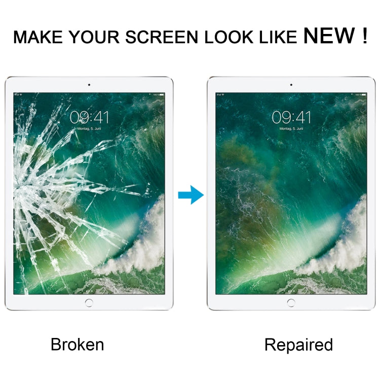 For iPad Pro 12.9 2017 Front Screen Outer Glass Lens with OCA Optically Clear Adhesive(Black) - 12.9 inch 2017 by PMC TechLife | Online Shopping South Africa | PMC TechLife | Buy Now Pay Later Mobicred