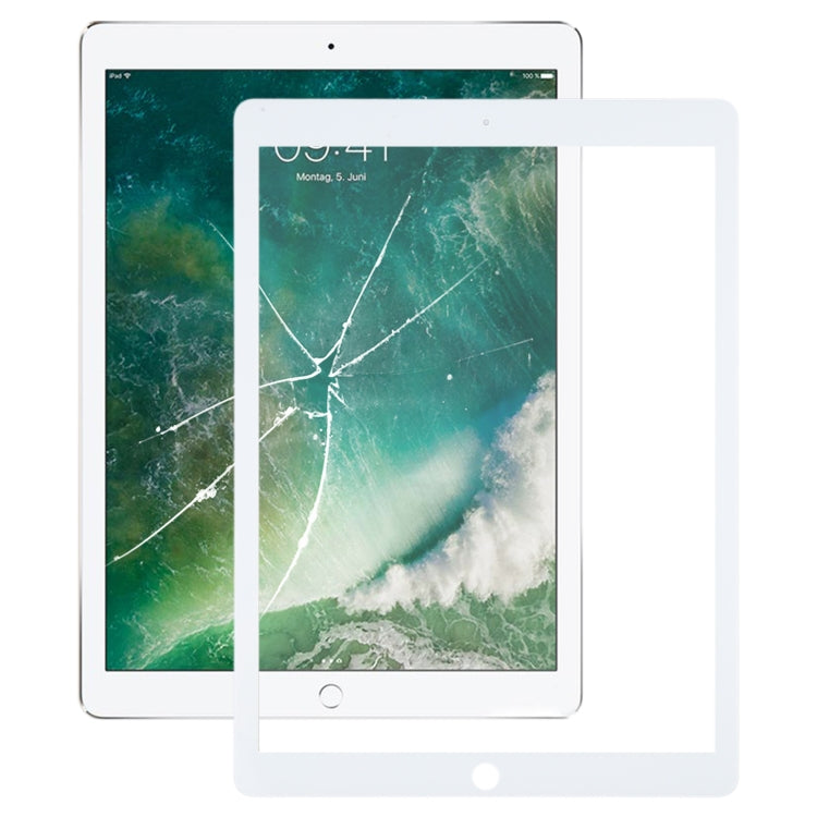 For iPad Pro 12.9 2017 Front Screen Outer Glass Lens with OCA Optically Clear Adhesive(White) - 12.9 inch 2017 by PMC TechLife | Online Shopping South Africa | PMC TechLife | Buy Now Pay Later Mobicred