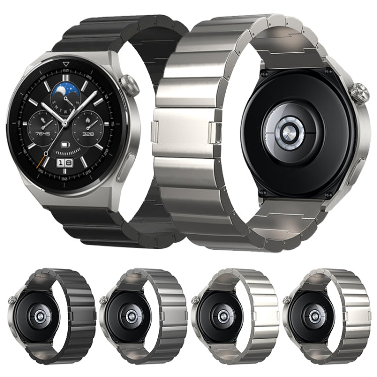 22mm One-Bead Magnetic Buckle Titanium Metal Watch Band(Grey)