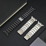 22mm One-Bead Magnetic Buckle Titanium Metal Watch Band(Grey)
