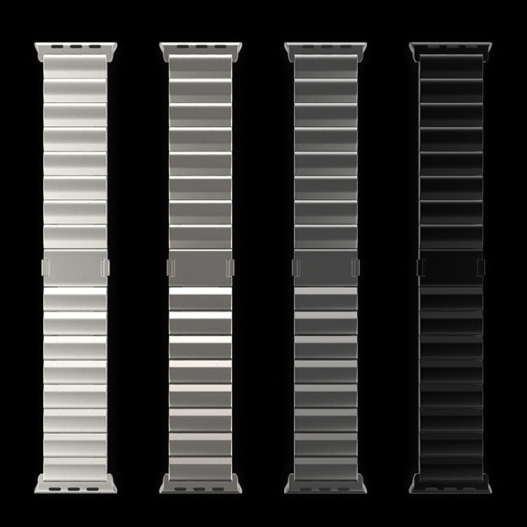 For Apple Watch Series 10 46mm One-Bead Magnetic Buckle Titanium Metal Watch Band(Grey)