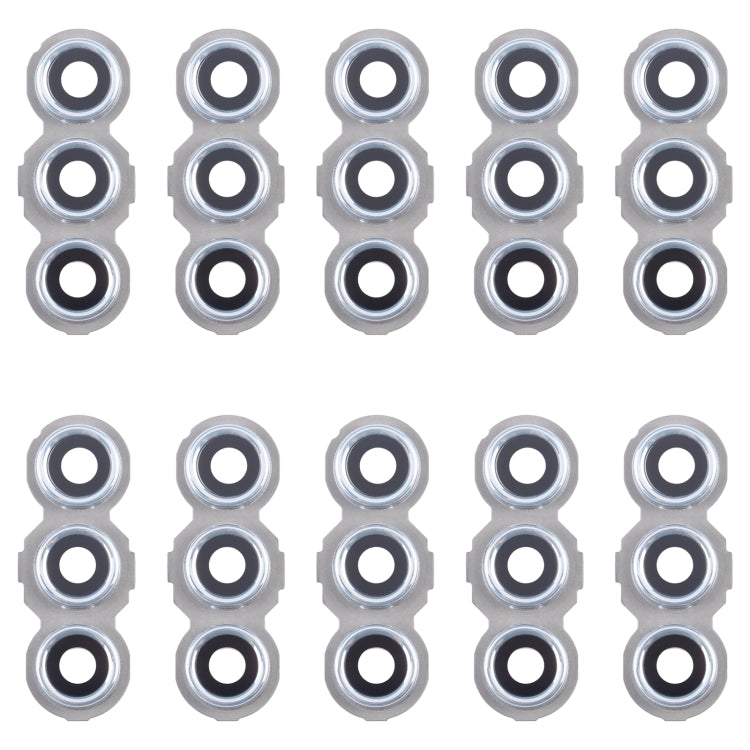For Samsung Galaxy M55 SM-M556 10pcs Original Rear Camera Lens Cover(Silver)