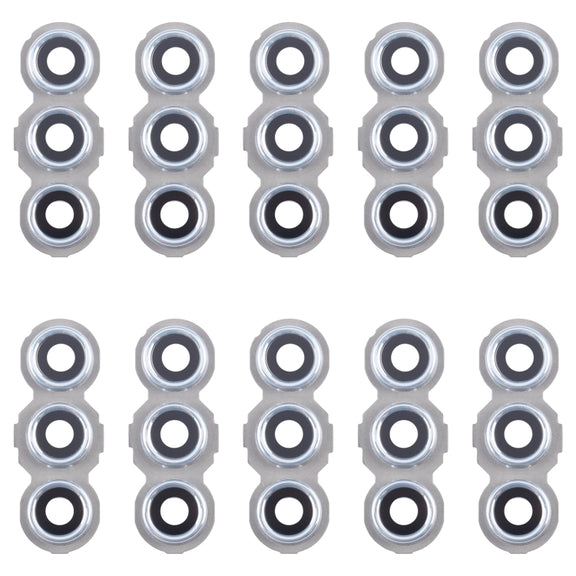 For Samsung Galaxy M55 SM-M556 10pcs Original Rear Camera Lens Cover(Silver)