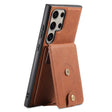 For Samsung Galaxy S24 Ultra 5G Denior D14 NK Retro Pattern MagSafe Magnetic Card Holder Leather Phone Case(Brown) - free shipping - PMC Jewellery - Order now!