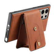 For Samsung Galaxy S24 Ultra 5G Denior D14 NK Retro Pattern MagSafe Magnetic Card Holder Leather Phone Case(Brown)