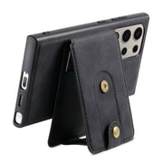 For Samsung Galaxy S24 Ultra 5G Denior D14 NK Retro Pattern MagSafe Magnetic Card Holder Leather Phone Case(Black)
