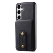 For Samsung Galaxy S24+ 5G Denior D14 NK Retro Pattern MagSafe Magnetic Card Holder Leather Phone Case(Black)