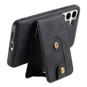 For Samsung Galaxy S24+ 5G Denior D14 NK Retro Pattern MagSafe Magnetic Card Holder Leather Phone Case(Black)