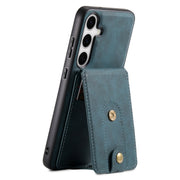 For Samsung Galaxy S24 5G Denior D14 NK Retro Pattern MagSafe Magnetic Card Holder Leather Phone Case(Blue)