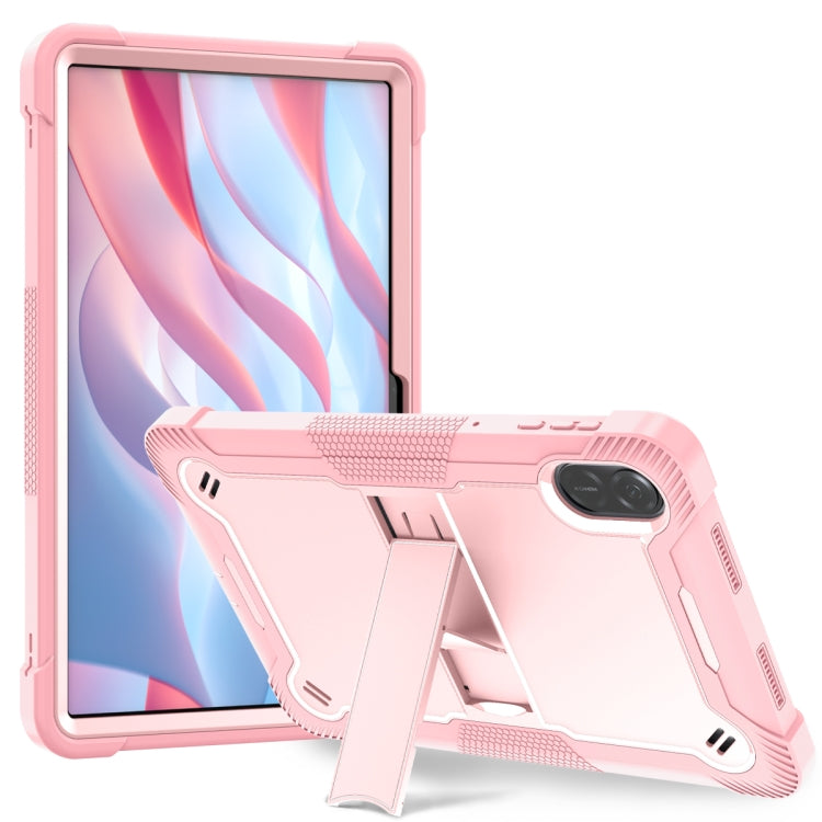 For Honor Pad X9 / X8 Pro Shockproof Silicone Hybrid PC Tablet Case with Holder(Rose Gold) - Honor by PMC TechLife | Online Shopping South Africa | PMC TechLife | Buy Now Pay Later Mobicred