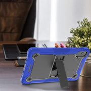 For Honor Pad X9 / X8 Pro Shockproof Silicone Hybrid PC Tablet Case with Holder(Black + Dark Blue)