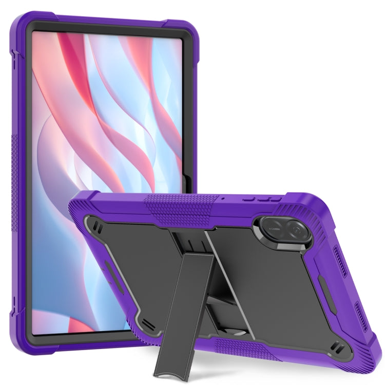 For Honor Pad X9 / X8 Pro Shockproof Silicone Hybrid PC Tablet Case with Holder(Black + Purple) - Honor by PMC TechLife | Online Shopping South Africa | PMC TechLife | Buy Now Pay Later Mobicred