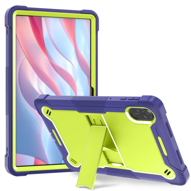 For Honor Pad X9 / X8 Pro Shockproof Silicone Hybrid PC Tablet Case with Holder(Yellow Green + Navy Blue) - Honor by PMC TechLife | Online Shopping South Africa | PMC TechLife | Buy Now Pay Later Mobicred